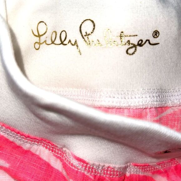 Lilly Pulitzer Linen Beach Pant Pink Sun Ray Shimmy Shimmy - Picture 6 of 9